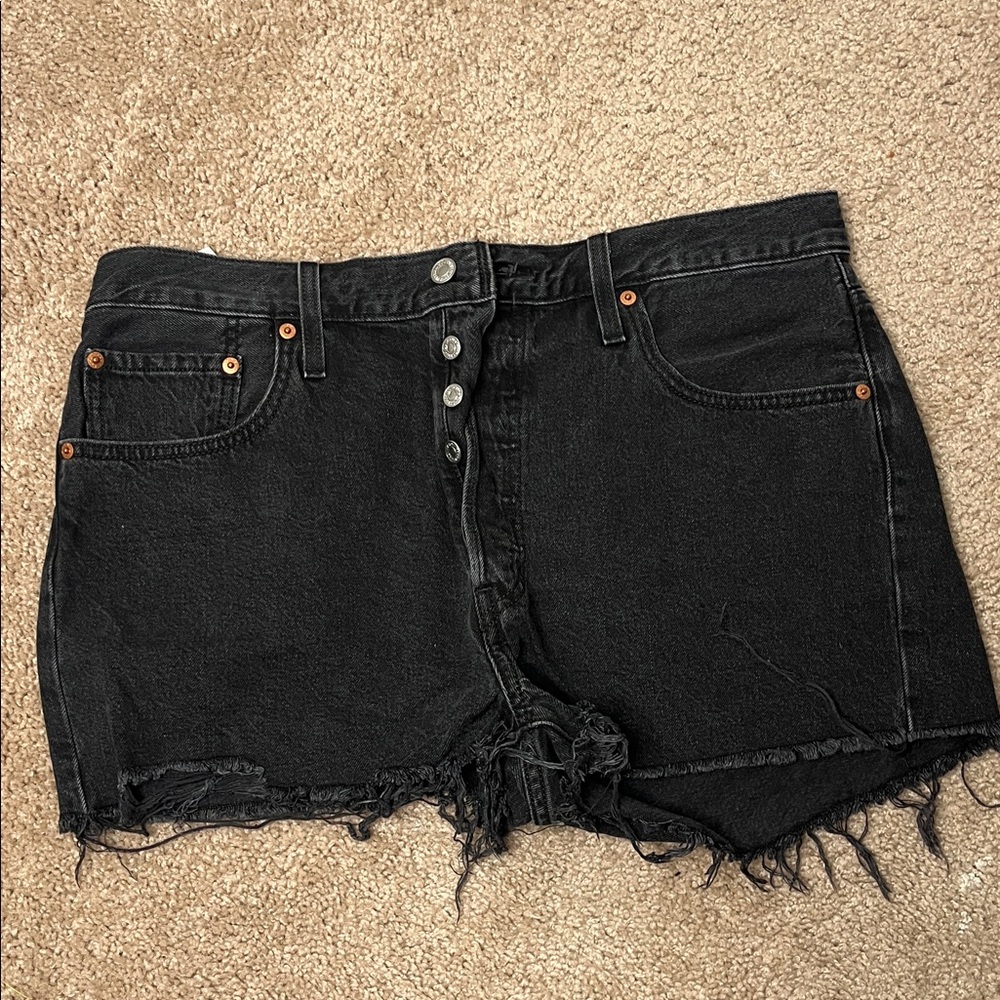 Levi's Black 501 Denim Shorts W33